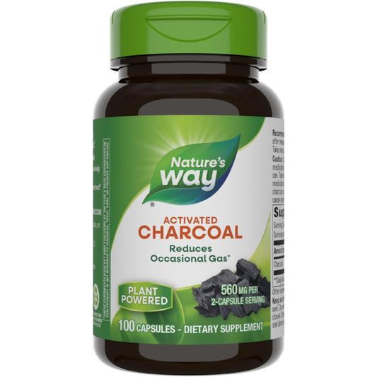 Nature's Way Activated Charcoal 280 mg - 100 Capsules