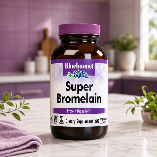 Bluebonnets Super Bromelain 500 mg, 60 Vegetable Capsules