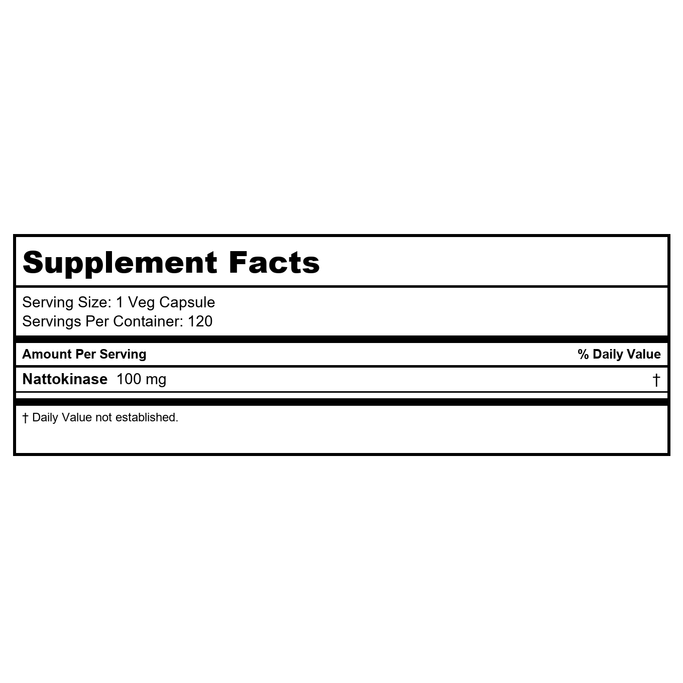 Now Foods Nattokinase 100 mg 120 Vcaps - 3141